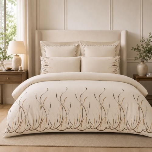 Set pat cu pilota lux cu broderie MO02 Set pat cu pilota lux cu broderie MO02