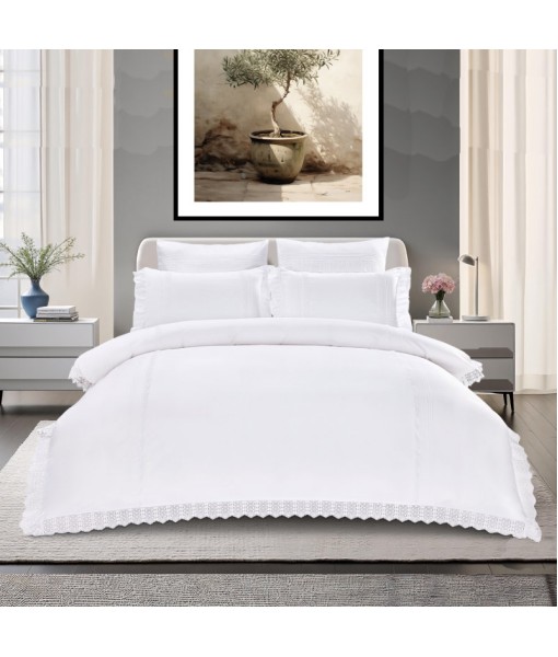 Lenjerie pat Lux cu dantelă Bumbac Egiptean MM04