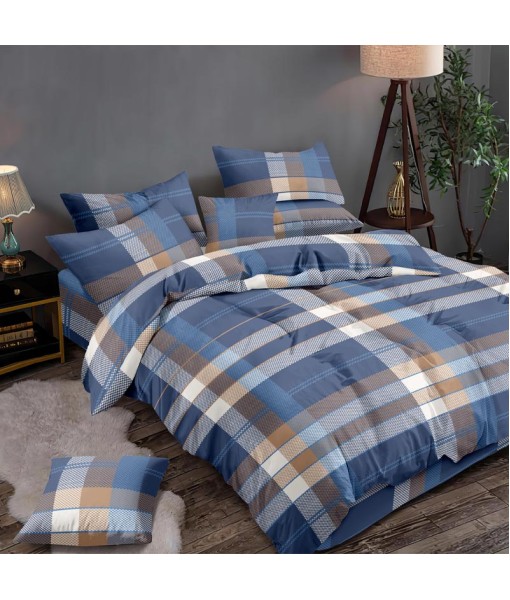 Bed set with continental quilt 230x250 crepe MH63